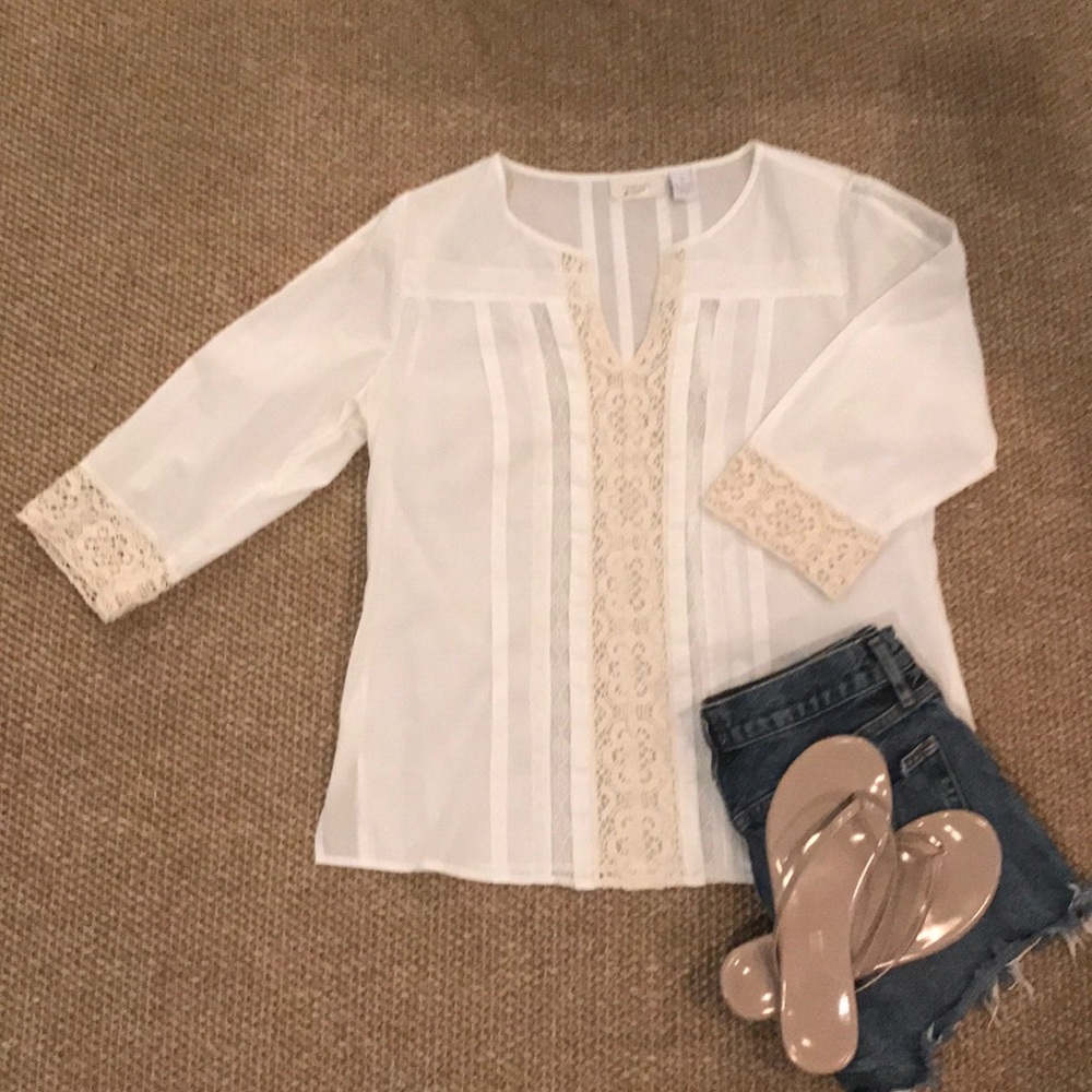 White embroidered top